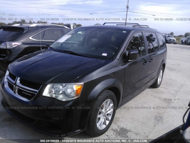 2C4RDGCG7ER154473 - 2014 DODGE GRAND CARAVAN SXT BLACK photo 2