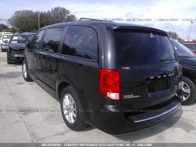 2C4RDGCG7ER154473 - 2014 DODGE GRAND CARAVAN SXT BLACK photo 3