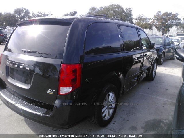 2C4RDGCG7ER154473 - 2014 DODGE GRAND CARAVAN SXT BLACK photo 4