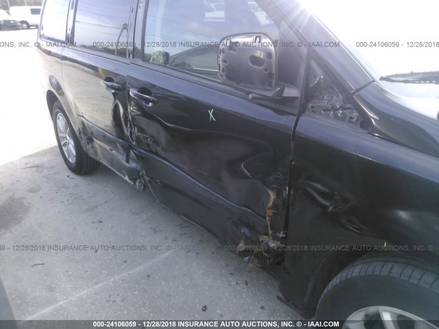 2C4RDGCG7ER154473 - 2014 DODGE GRAND CARAVAN SXT BLACK photo 6