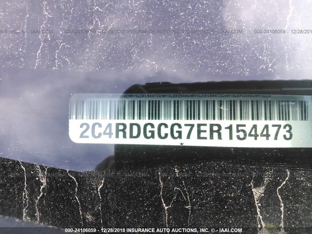 2C4RDGCG7ER154473 - 2014 DODGE GRAND CARAVAN SXT BLACK photo 9