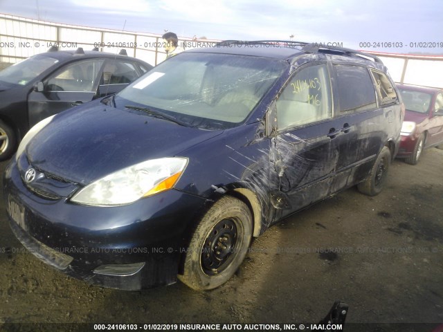 5TDZK23C17S054367 - 2007 TOYOTA SIENNA CE/LE BLUE photo 2