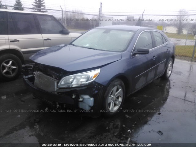 1G11B5SL3EF125168 - 2014 CHEVROLET MALIBU LS BLUE photo 2