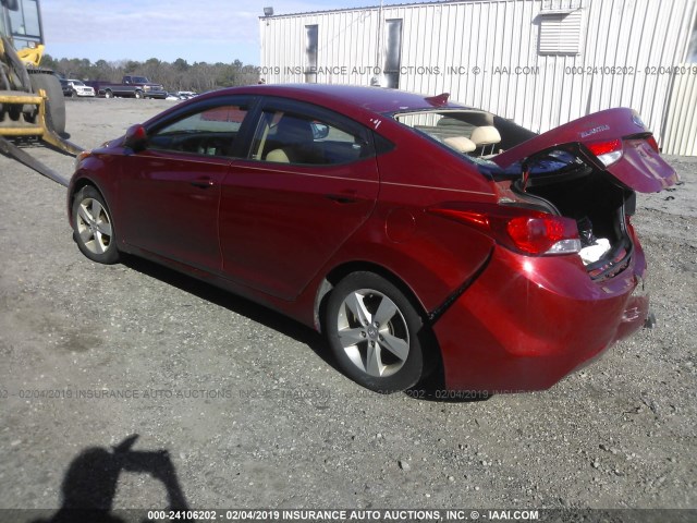 KMHDH4AE2DU788270 - 2013 HYUNDAI ELANTRA GLS/LIMITED RED photo 3