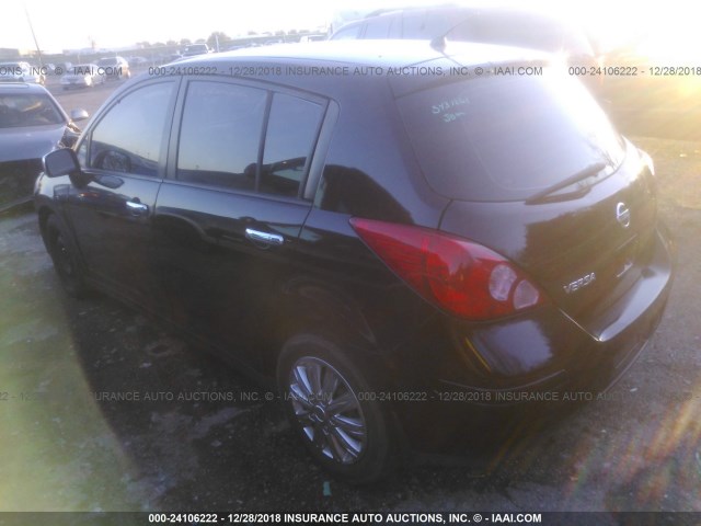 3N1BC13E37L420168 - 2007 NISSAN VERSA S/SL BLACK photo 3