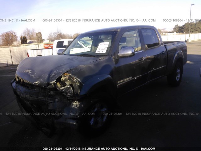 5TBET34185S486555 - 2005 TOYOTA TUNDRA DOUBLE CAB SR5 GRAY photo 2