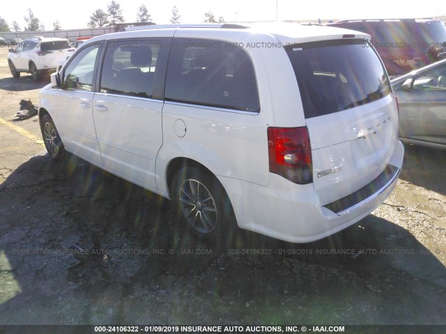 2C4RDGCG3HR799951 - 2017 DODGE GRAND CARAVAN SXT WHITE photo 3