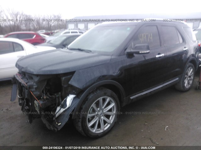 1FM5K8F87HGC23517 - 2017 FORD EXPLORER LIMITED BLACK photo 2