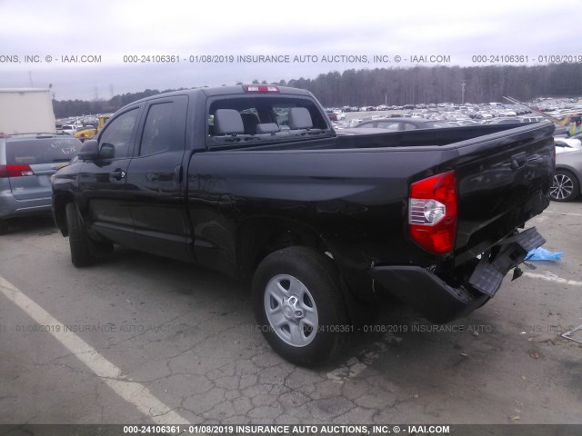 5TFRM5F17JX126146 - 2018 TOYOTA TUNDRA DOUBLE CAB SR/SR5 BLACK photo 3