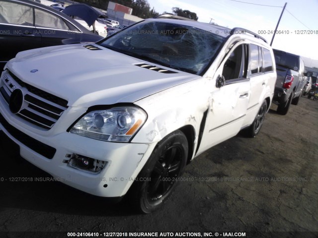 4JGBF71E67A186380 - 2007 MERCEDES-BENZ GL 450 4MATIC WHITE photo 2