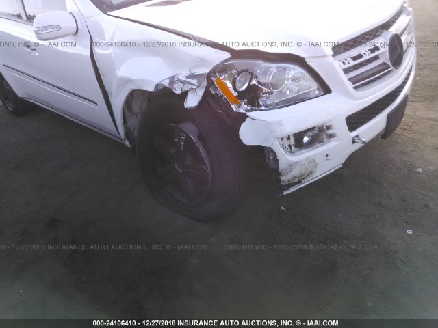 4JGBF71E67A186380 - 2007 MERCEDES-BENZ GL 450 4MATIC WHITE photo 6