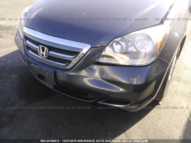 5FNRL38775B030929 - 2005 HONDA ODYSSEY EXL BLUE photo 6