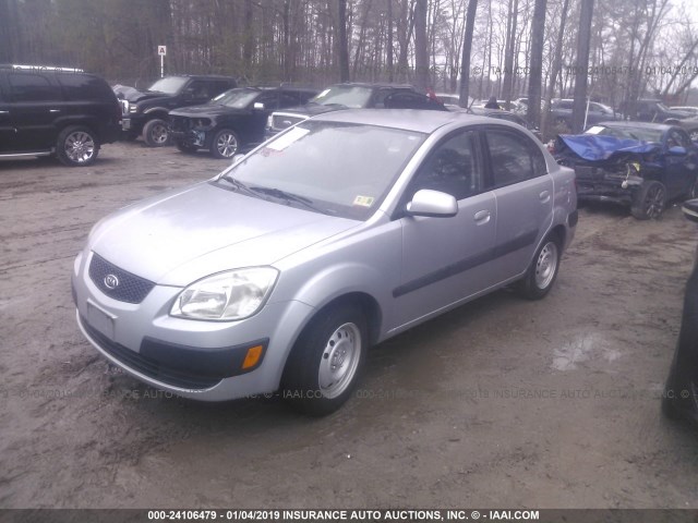 KNADE223596445461 - 2009 KIA RIO LX/SX SILVER photo 2