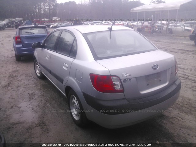 KNADE223596445461 - 2009 KIA RIO LX/SX SILVER photo 3