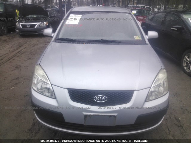 KNADE223596445461 - 2009 KIA RIO LX/SX SILVER photo 6