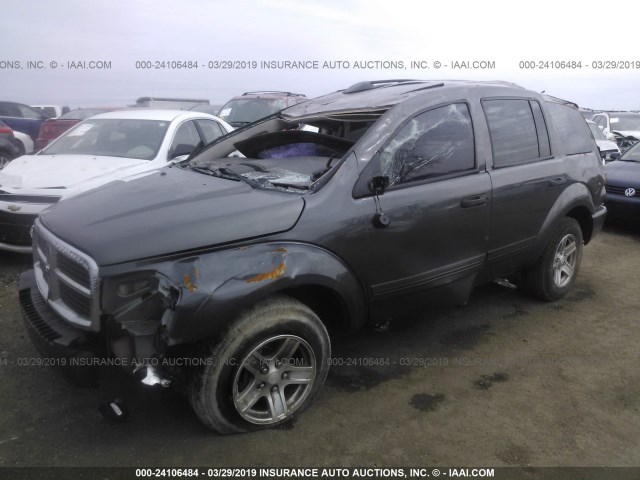 1D4HD48D44F230006 - 2004 DODGE DURANGO SLT GRAY photo 2