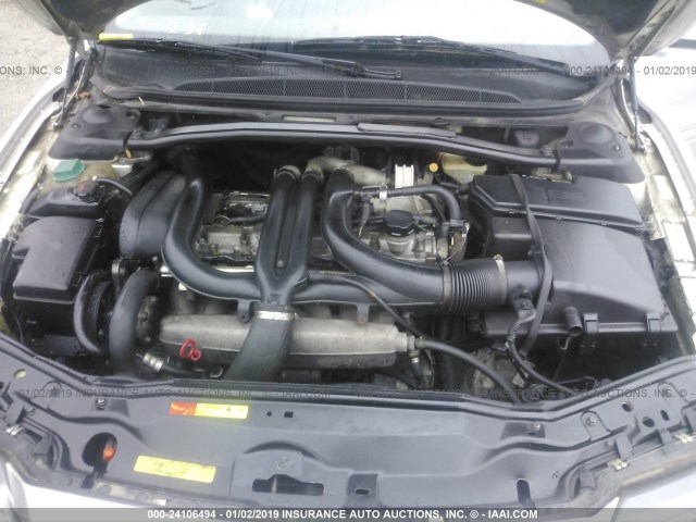 YV1TS91DX21273516 - 2002 VOLVO S80 T6 TURBO SILVER photo 10