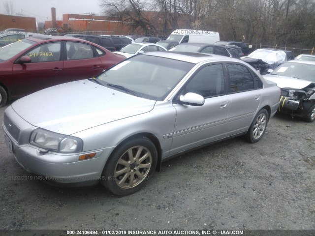 YV1TS91DX21273516 - 2002 VOLVO S80 T6 TURBO SILVER photo 2