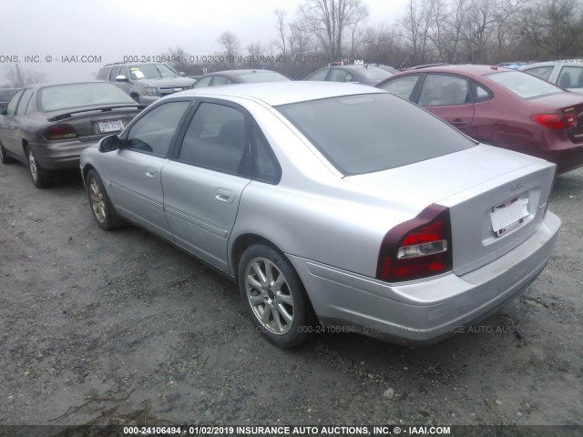 YV1TS91DX21273516 - 2002 VOLVO S80 T6 TURBO SILVER photo 3