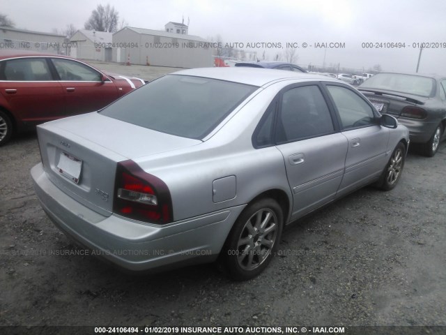 YV1TS91DX21273516 - 2002 VOLVO S80 T6 TURBO SILVER photo 4