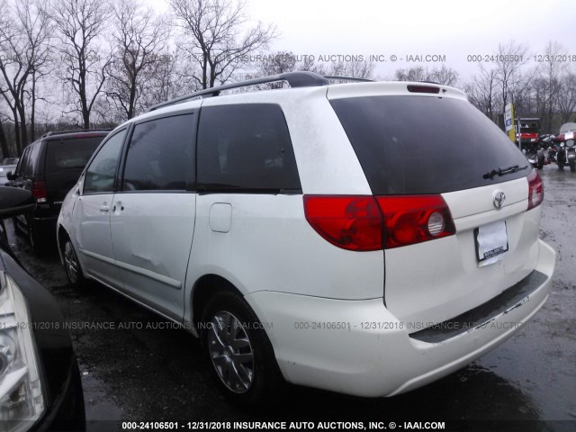 5TDZA23C76S428174 - 2006 TOYOTA SIENNA CE/LE WHITE photo 3