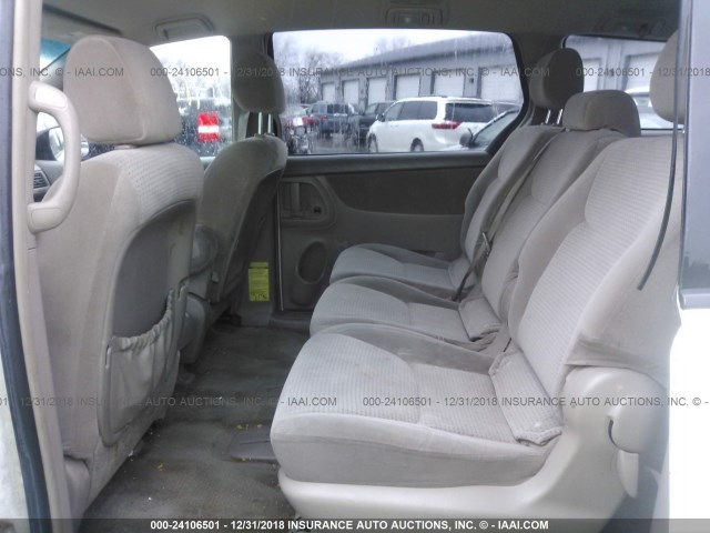 5TDZA23C76S428174 - 2006 TOYOTA SIENNA CE/LE WHITE photo 8