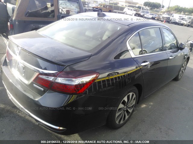 JHMCR6F56HC004572 - 2017 HONDA ACCORD HYBRID/EXL BLACK photo 4