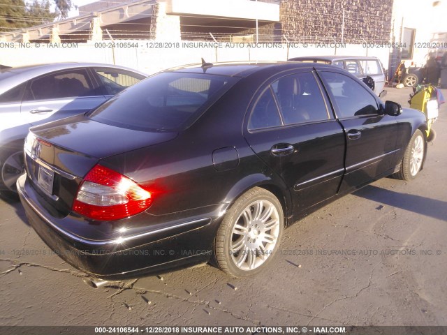 WDBUF72X37B058877 - 2007 MERCEDES-BENZ E 550 BLACK photo 4