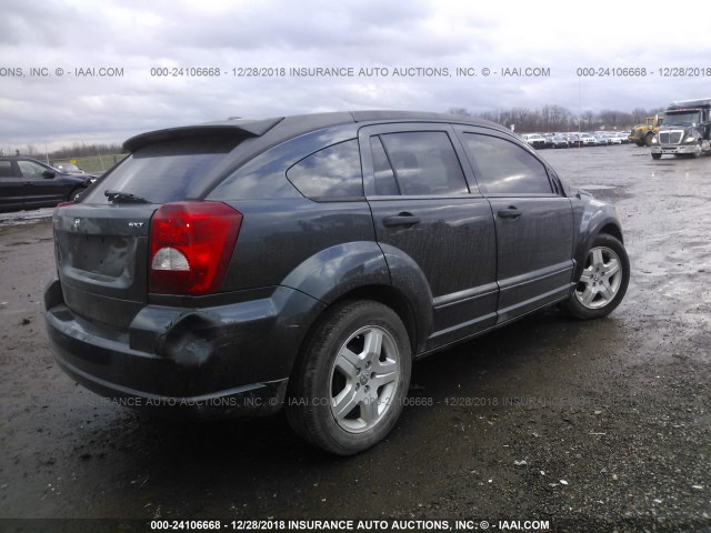 1B3HB48B38D574642 - 2008 DODGE CALIBER SXT BLUE photo 4