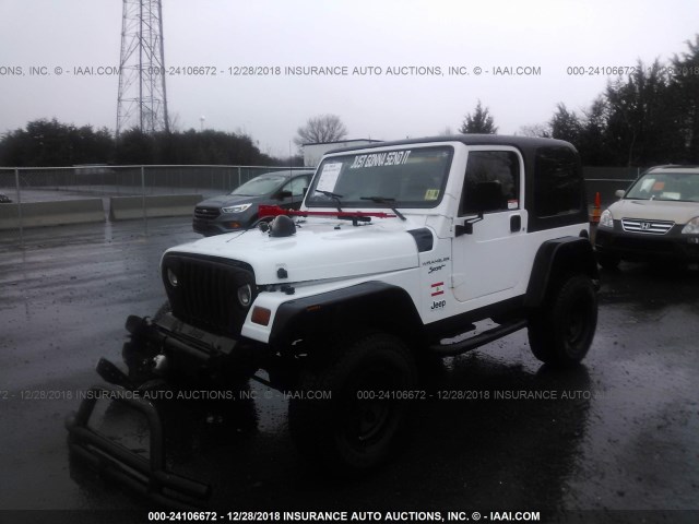 1J4FY29P8VP440801 - 1997 JEEP WRANGLER / TJ SE WHITE photo 2