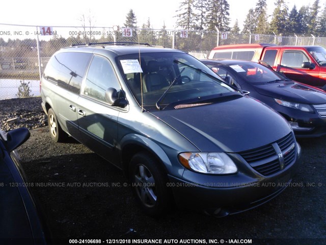 2D8GP44L95R215364 - 2005 DODGE GRAND CARAVAN SXT Light Blue photo 1