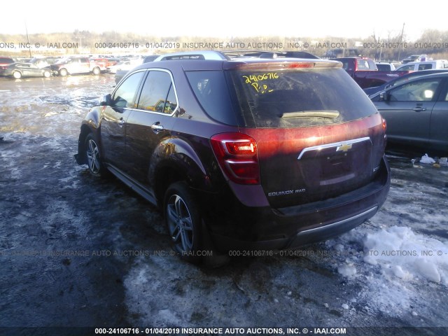 2GNFLGEK5H6174273 - 2017 CHEVROLET EQUINOX PREMIER MAROON photo 3