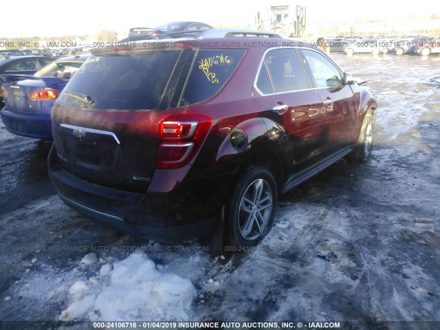 2GNFLGEK5H6174273 - 2017 CHEVROLET EQUINOX PREMIER MAROON photo 4