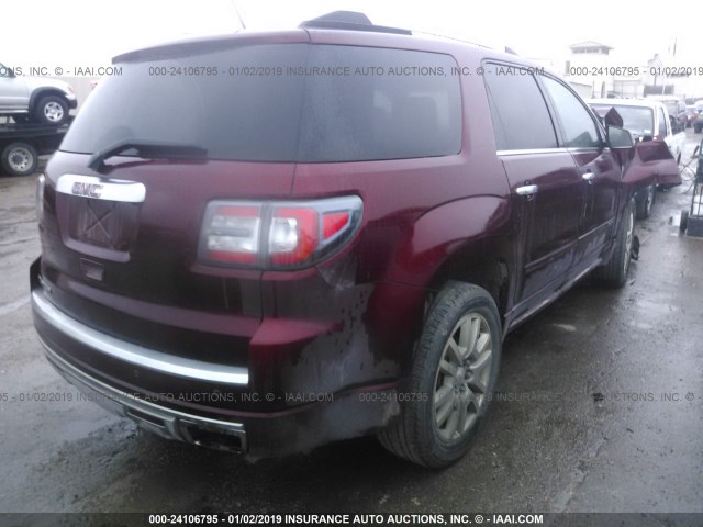 1GKKRTKDXFJ339078 - 2015 GMC ACADIA DENALI MAROON photo 4