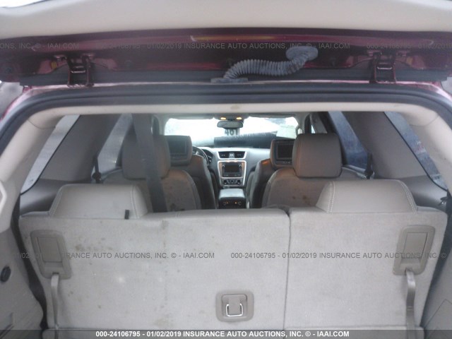 1GKKRTKDXFJ339078 - 2015 GMC ACADIA DENALI MAROON photo 8