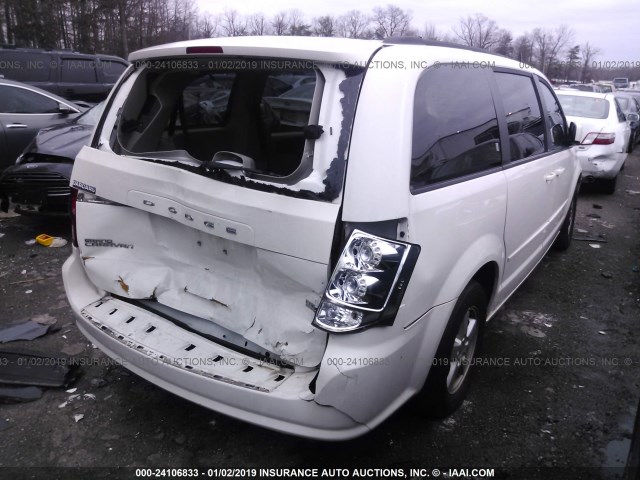 2C4RDGCG7CR111281 - 2012 DODGE GRAND CARAVAN SXT WHITE photo 4