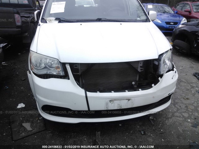 2C4RDGCG7CR111281 - 2012 DODGE GRAND CARAVAN SXT WHITE photo 6