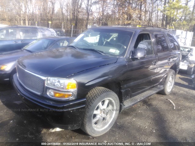 1GKEK63U02J222640 - 2002 GMC DENALI BLACK photo 2