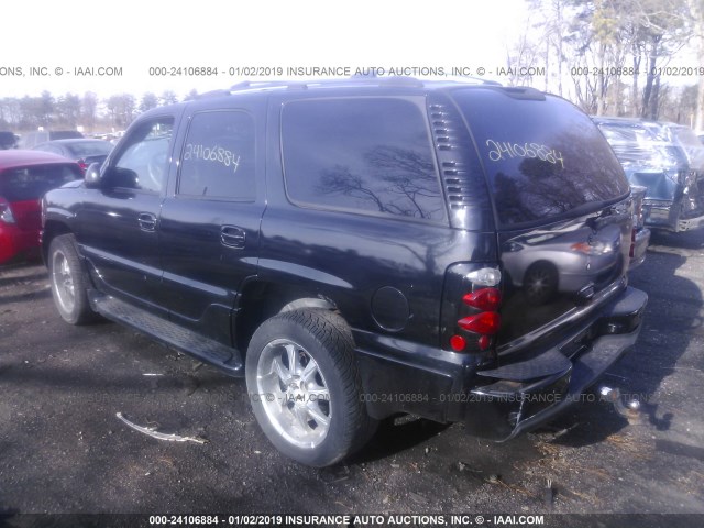 1GKEK63U02J222640 - 2002 GMC DENALI BLACK photo 3