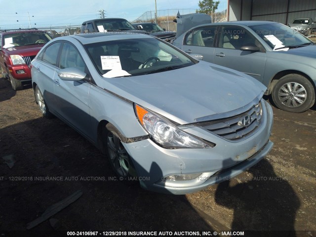 5NPEC4AC4DH647846 - 2013 HYUNDAI SONATA SE/LIMITED BLUE photo 1