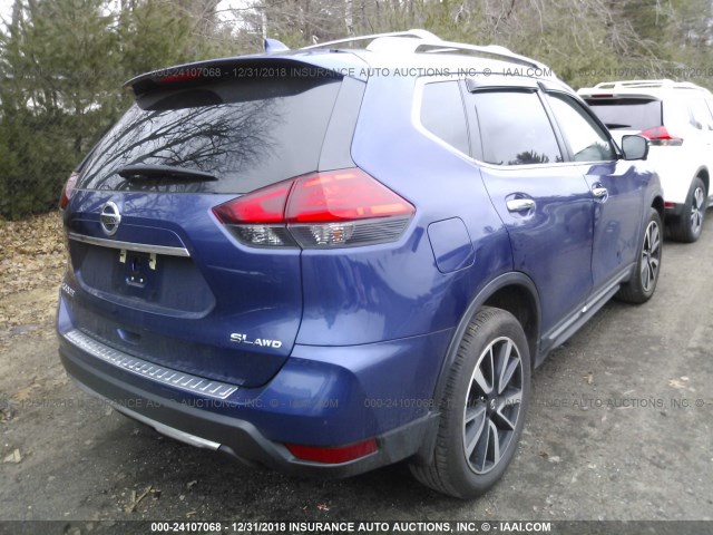 5N1AT2MV8HC859632 - 2017 NISSAN ROGUE SV/SL Dark Blue photo 4