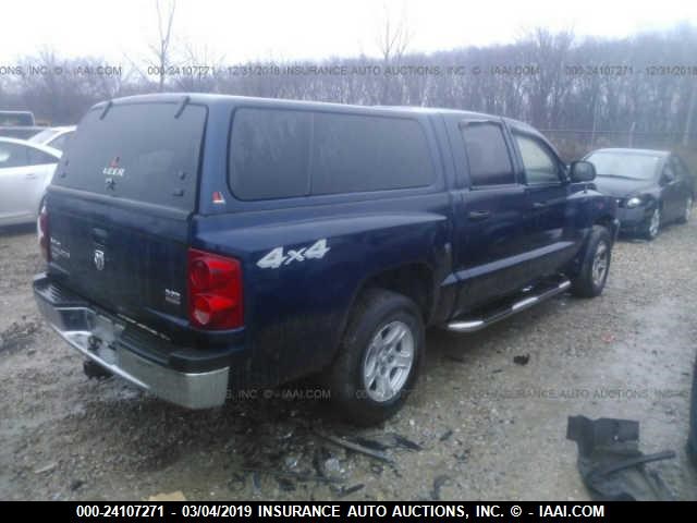 1D7HW48N75S189367 - 2005 DODGE DAKOTA QUAD SLT BLUE photo 1