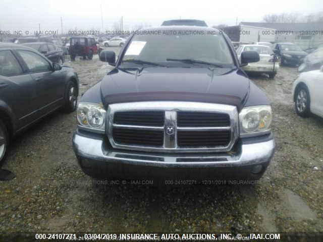 1D7HW48N75S189367 - 2005 DODGE DAKOTA QUAD SLT BLUE photo 6