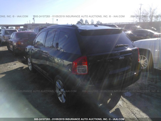 1C4NJCBA1CD503446 - 2012 JEEP COMPASS SPORT BLACK photo 3