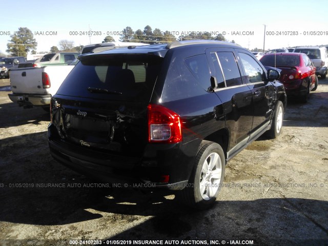 1C4NJCBA1CD503446 - 2012 JEEP COMPASS SPORT BLACK photo 4