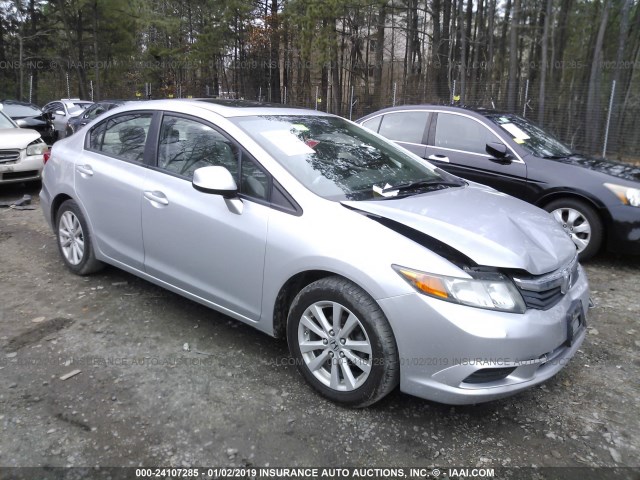 2HGFB2F92CH322596 - 2012 HONDA CIVIC EXL SILVER photo 1