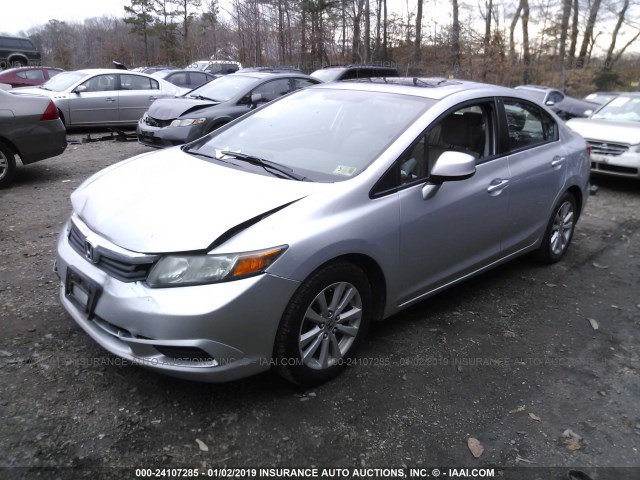 2HGFB2F92CH322596 - 2012 HONDA CIVIC EXL SILVER photo 2