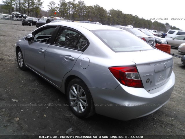 2HGFB2F92CH322596 - 2012 HONDA CIVIC EXL SILVER photo 3