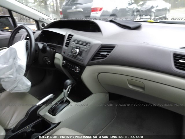 2HGFB2F92CH322596 - 2012 HONDA CIVIC EXL SILVER photo 5