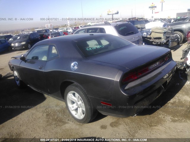 2C3CDYAG4DH700105 - 2013 DODGE CHALLENGER SXT BLACK photo 3